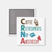 CRNA-koffie verfrist nap-anesthesie Magneet (Voorkant / Achterkant)