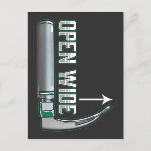 CRNA laryngoscope Anesthesioloog Intubatie Briefkaart