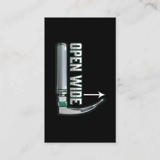 CRNA laryngoscope Anesthesioloog Intubatie Visitekaartje (Voorkant)