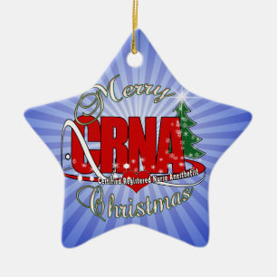 CRNA MERRY CHRISTMAS verpleegkundige anesthetist Keramisch Ornament
