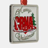 CRNA MERRY CHRISTMAS verpleegkundige anesthetist Metalen Ornament (Rechts)