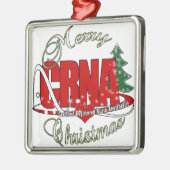 CRNA MERRY CHRISTMAS verpleegkundige anesthetist Metalen Ornament (Links)