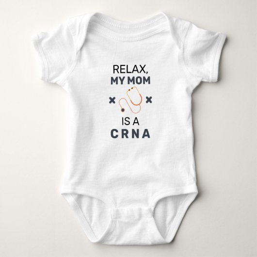 CRNA Mom Nurse Anesthetist Baby Bodysuit (Voorkant)