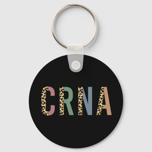 CRNA Nurse anesthetist Cheetah leopard print Sleutelhanger (Voorkant)