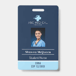 CRNA Student Nurse Practitioner Blauwe QR-code Fot Badge