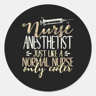 CRNA verpleegkundige anesthesist normaal verpleegk Ronde Sticker