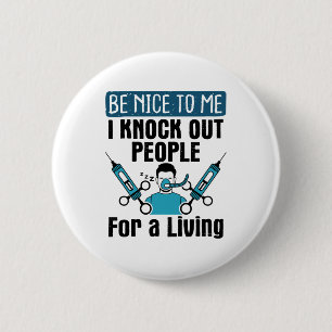 CRNA Verpleegster anesthesioloog Ronde Button 5,7 Cm