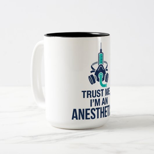 CRNA Vertrouw me, ik ben een anesthesist Mok (Voorkant links)