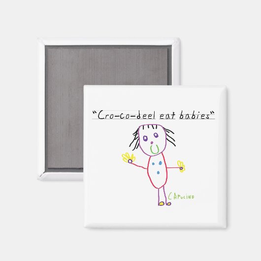 Cro-co-deel eet baby's magneet (Voorkant / Achterkant)