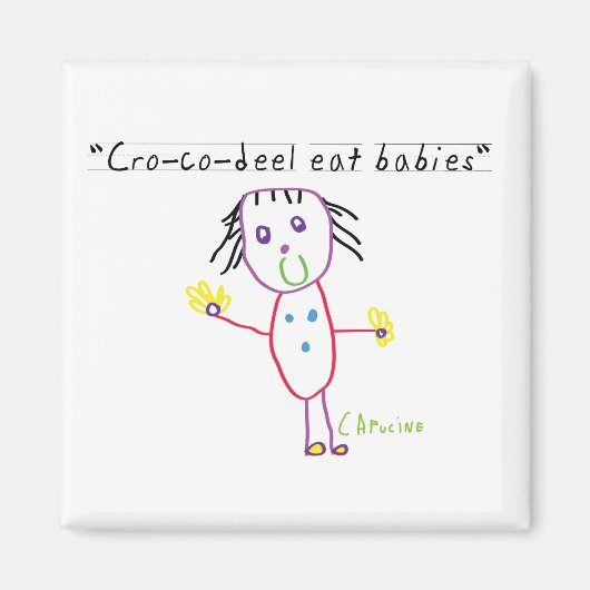 Cro-co-deel eet baby's magneet (Voorkant)