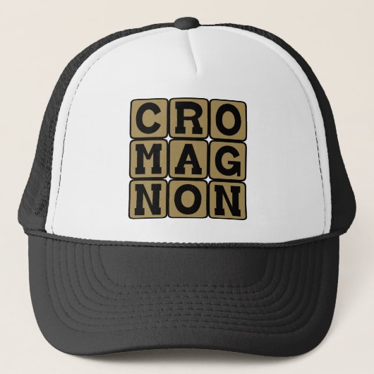 Cro-Magnon, vroege moderne mens Trucker Pet (Voorkant)