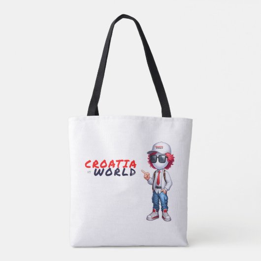 CRO@ - Wit Tote Bag (Achterkant)