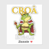 Croâ En Moi Franse Kikker Koning Sticker (Vel)
