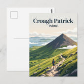 Croagh Patrick Ierland Briefkaart (Voorkant / Achterkant)