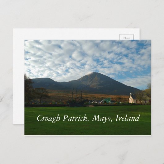 Croagh Patrick, Mayo Ierland Briefkaart (Voorkant / Achterkant)