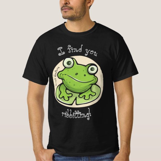 Croak Couture, "Vind je ribbitting!", T-Shirt (Voorkant)