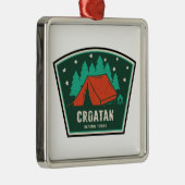 Croatan National Forest Camping Metalen Ornament (Rechts)