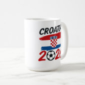 Croatia 2026 Soccer Fan Design Flag Colors Koffiemok (Voorkant rechts)