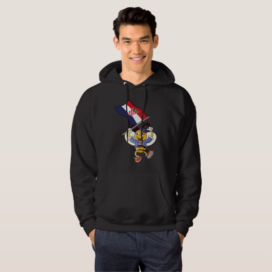 Croatia Bee Hoodie (Voorkant volledig)