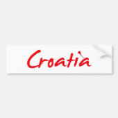 CROATIA BUMPERSTICKER (Voorkant)