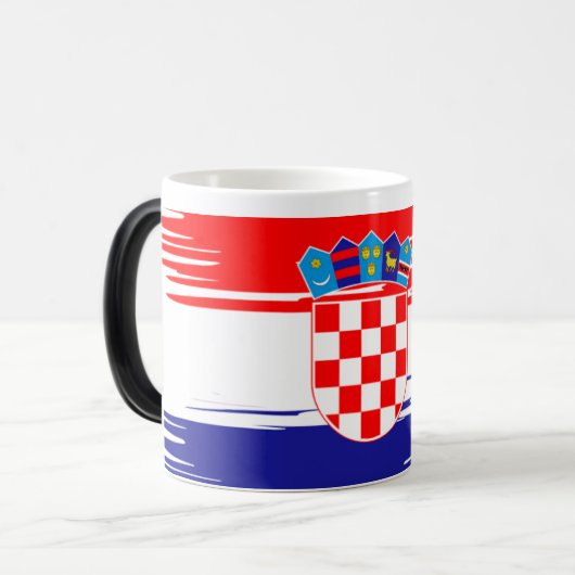Croatia Coffee Scoop – Traditional Croatian Design Magische Mok (Voorkant links)