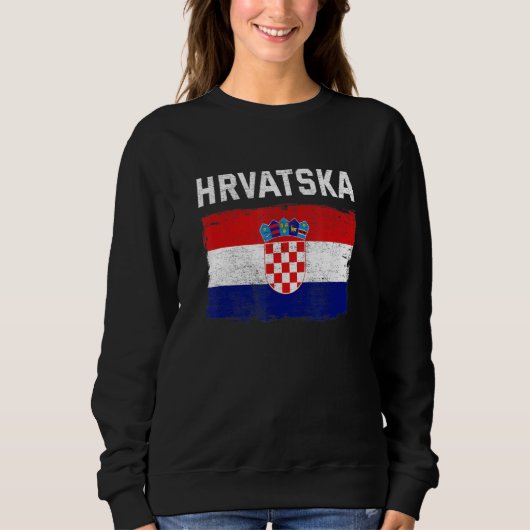 Croatia Croatian Flag Hrvatska Trui (Voorkant)