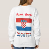 Croatia Croatian Flag Red Personalized Name Women  Trui (Achterkant)