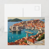 Croatia Dubrovnik Travel Feestdagenkaart (Voorkant / Achterkant)