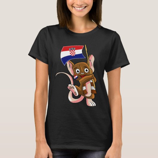 Croatia Fan Mouse T-shirt (Voorkant)