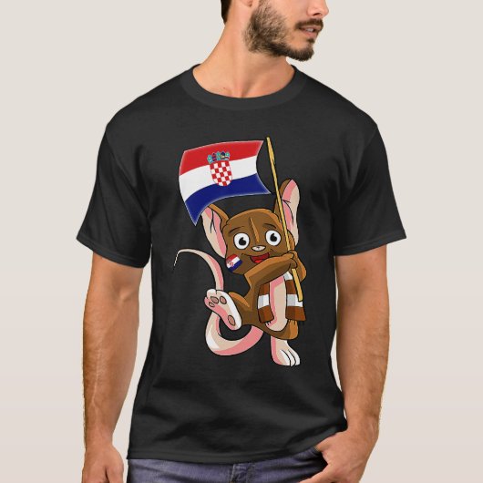 Croatia Fan Mouse T-shirt (Voorkant)