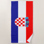 Croatia flag Beach Towel Strandlaken (Voorkant)