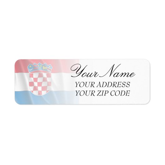 CROATIA FLAG ETIKET (Voorkant)