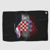 Croatia flag golfhanddoek (Horizontaal)