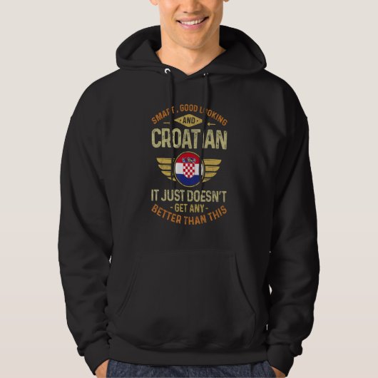 Croatia Flag Proud Croats Men & Women Hoodie (Voorkant)