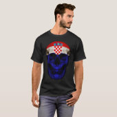 Croatia Flag Skull Croatian Roots Proud Patriotic T-shirt (Voorkant volledig)