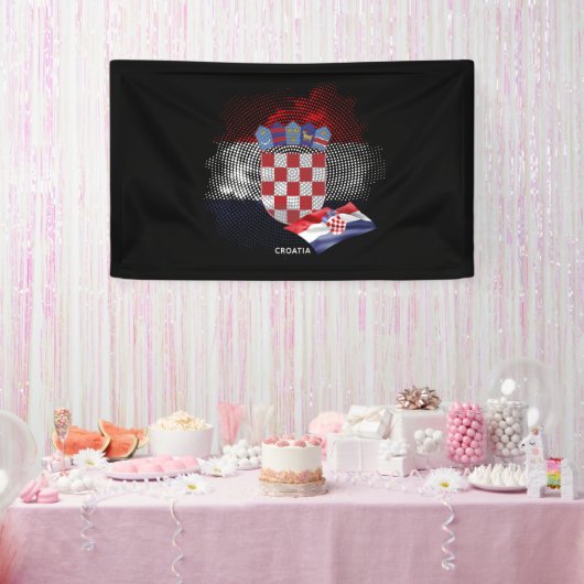 Croatia flag spandoek (Feest)