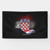 Croatia flag spandoek (Horizontaal)