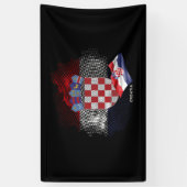 Croatia flag spandoek (Verticaal)