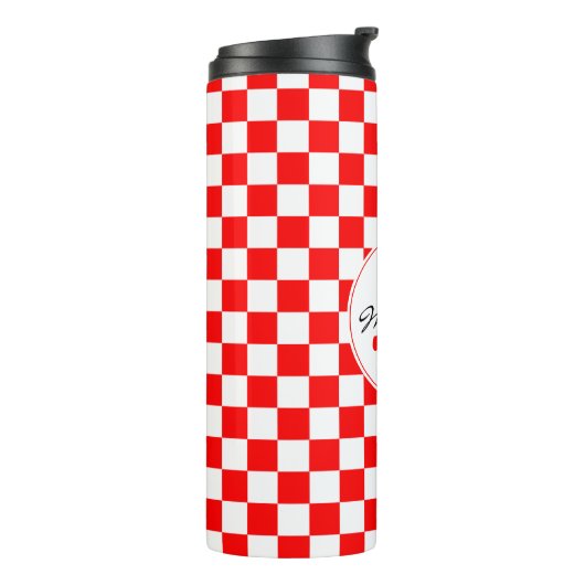 Croatia | Hrvatska | Checkered Name Monogram  Thermosbeker (Gedraaid links)