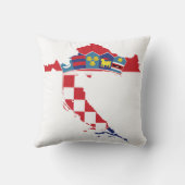 Croatia Hrvatska Kroatien Hrv Zagreb Split Flag Kussen (Achterkant)
