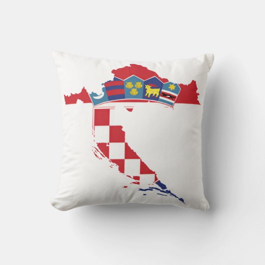 Croatia Hrvatska Kroatien Hrv Zagreb Split Flag Kussen (Voorkant)
