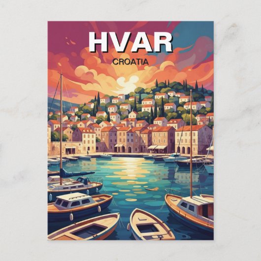 Croatia Hvar Briefkaart (Voorkant)