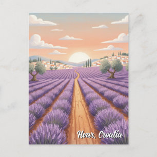 Croatia Hvar Lavendar Fields Briefkaart