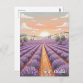 Croatia Hvar Lavendar Fields Briefkaart (Voorkant / Achterkant)