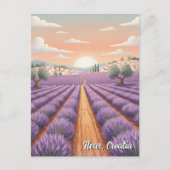Croatia Hvar Lavendar Fields Briefkaart (Voorkant)