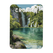 Croatia Illustration Travel Art Vintage Magneet (Verticaal)