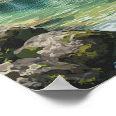 Croatia Illustration Travel Art Vintage Poster (Hoek)