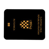 Croatia passport magneet (Horizontaal)