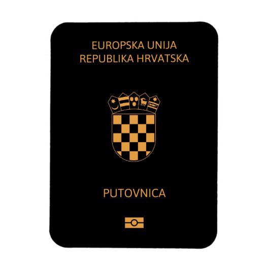 Croatia passport magneet (Verticaal)