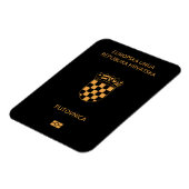 Croatia passport magneet (Linkerzijde)